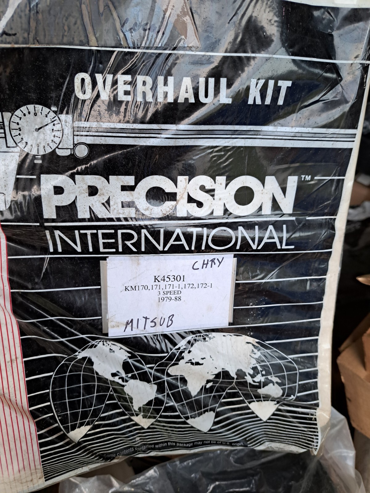 KM170 KM171 KM172 Gasket and Seal Rebuild Kit 1979-1988 3 Speed App Incomplete
