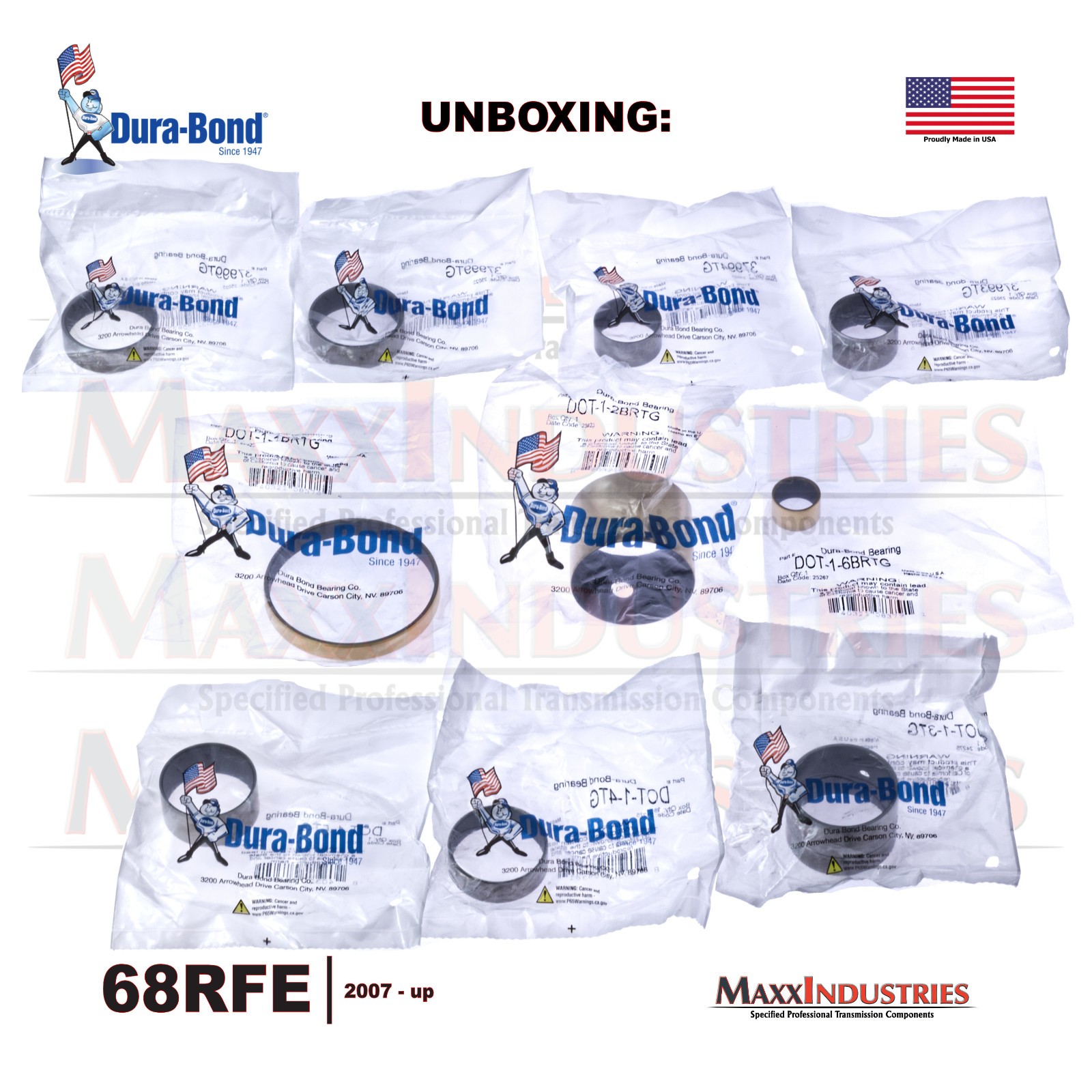 68RFE Bushing Kit Premium Lube Coating Dura-Bond for RAM 6.7L Cummins Diesel