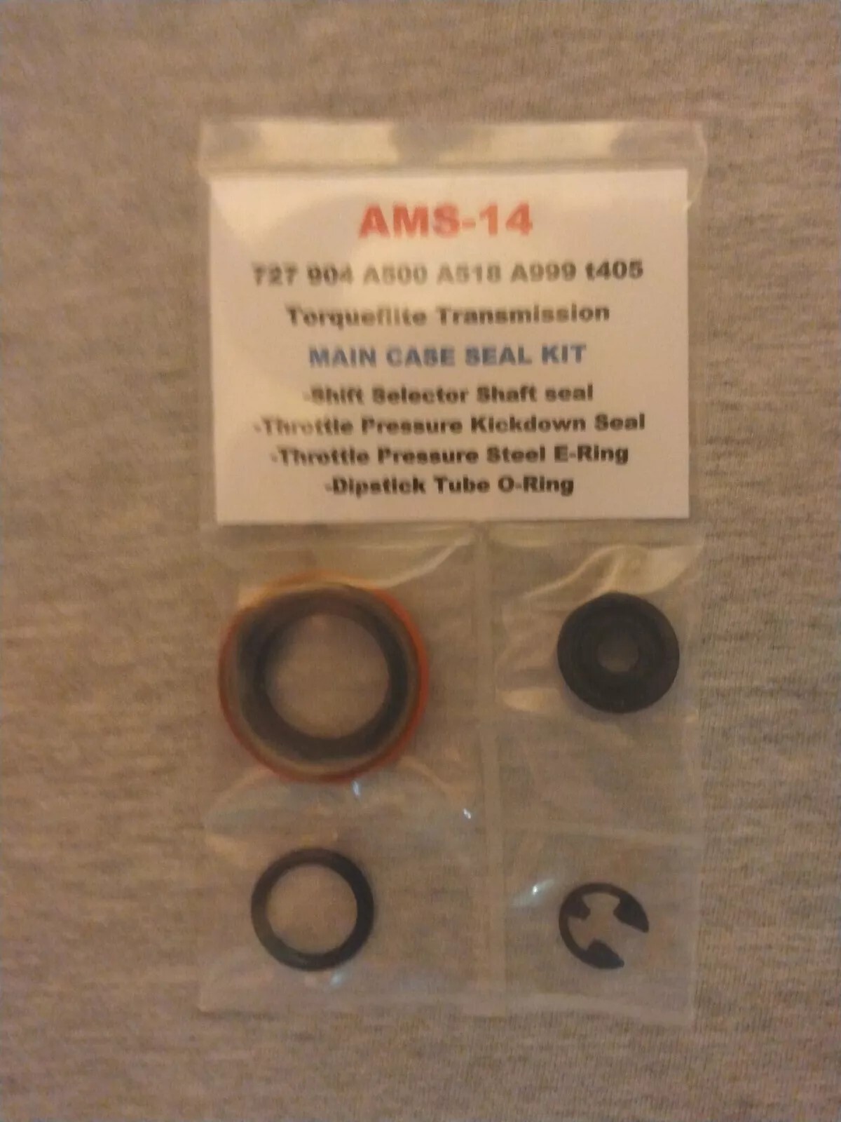 727 904 Shift Shaft selector, Throttle Kickdown Seal, E-Ring and Dipstick O-ring