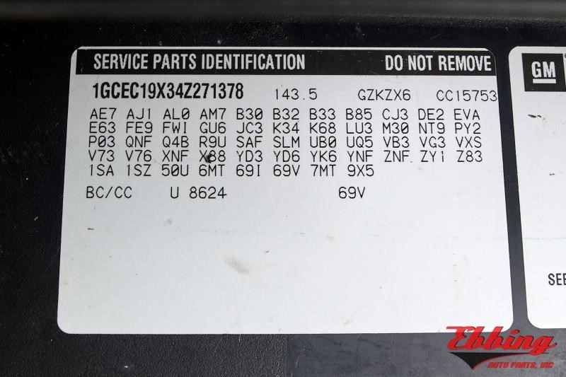 Automatic Transmission 4.3L 4×2 Ext Cab Fits 2004 Chevy Silverado 1500 691944
