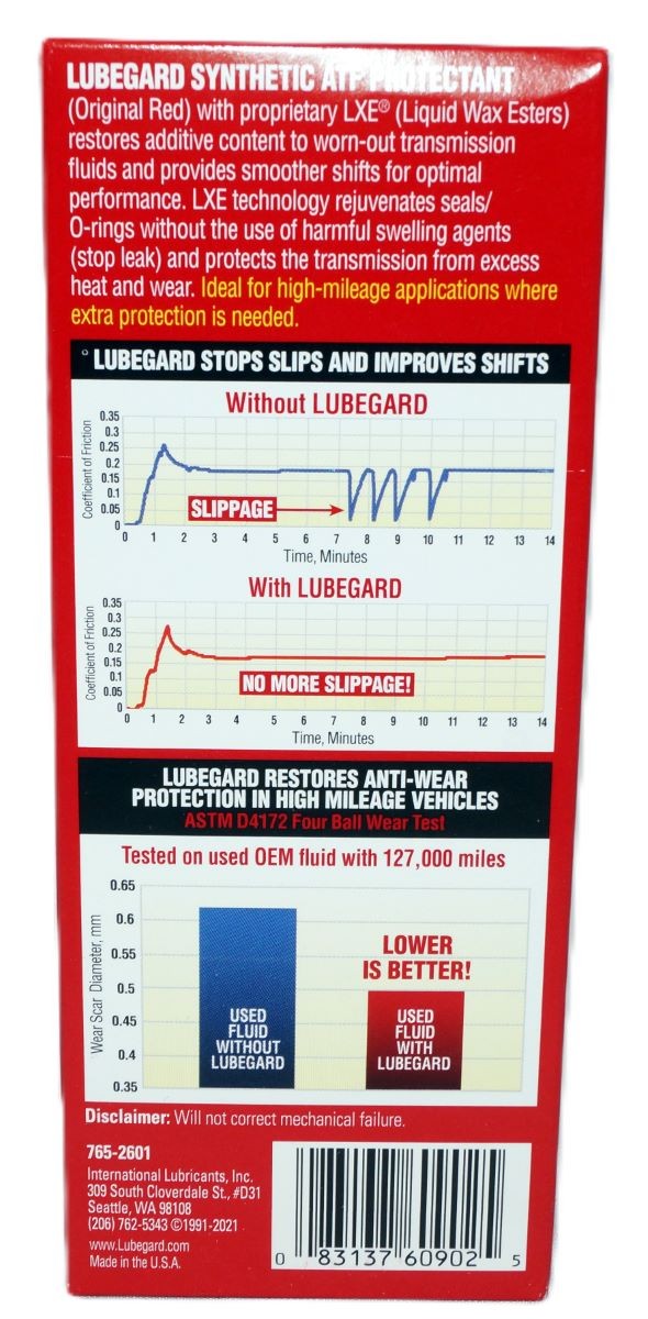 LubeGard 60902 Automatic Transmission Fluid Protectant with LXE Technology 10 oz