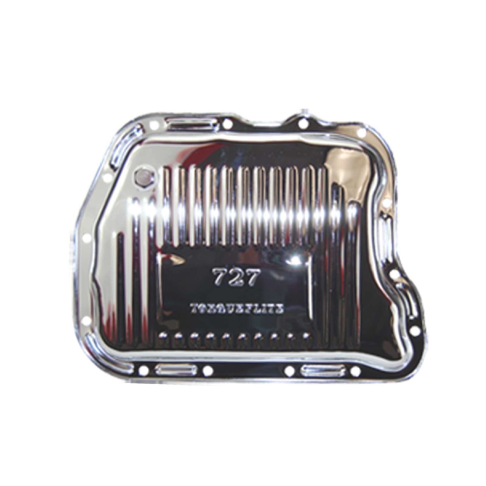 Chrysler TorqueFlite 727 Raised Finned Chrome Steel Transmission Pan Stock Depth