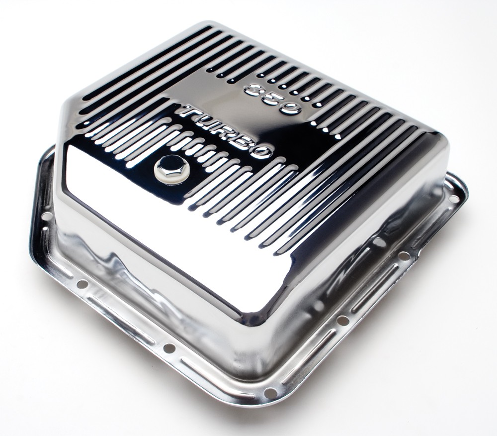 Trans-Dapt for TH350-CHROME Transmission Pan Extra Capacity (+2 Qt) 3-1/2 in.