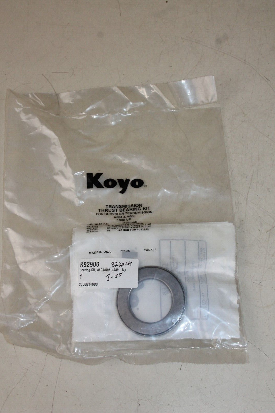 Sonnax SBK-C14 Koyo Bearing Kit 4412229AB, 4567262 x 2, 4412209 A604 & A606