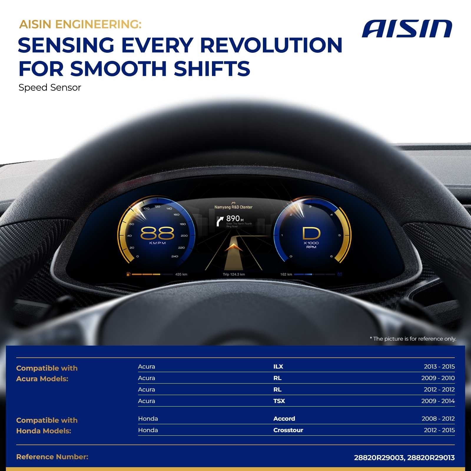 AISIN Auto Transmission Speed Sensor for Honda Accord Acura TSX ILX 2008-2015