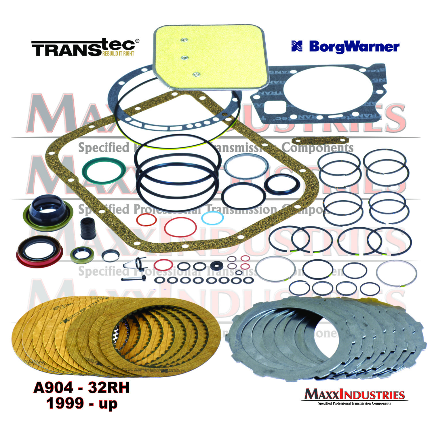 A904 TF6 32RH Transmission Rebuilt Kit Transtec Master Kit with Steels 1999-up