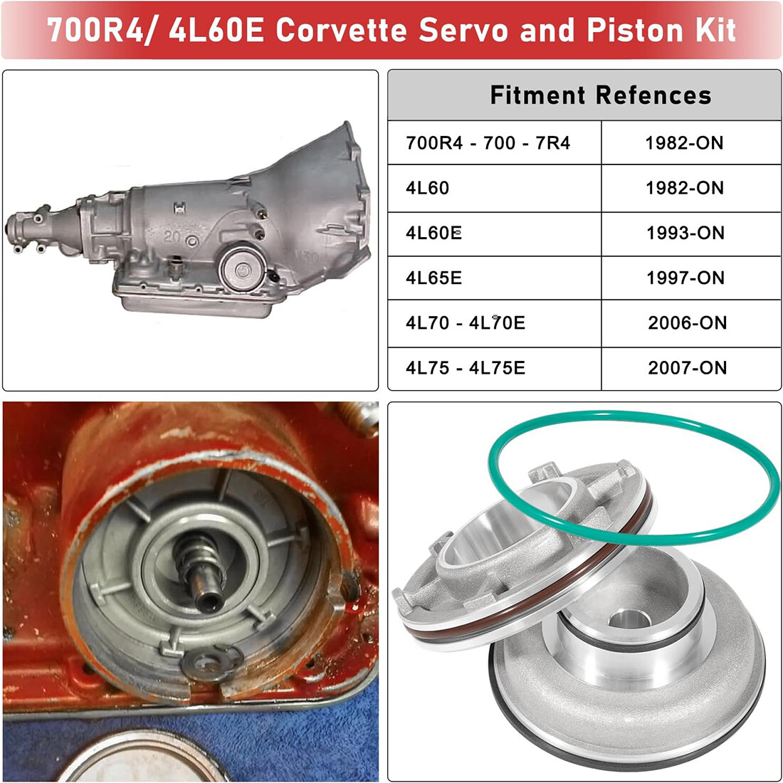 A74905BK Hi-Performance Servo Kit for Corvette TH700R4 4L60E 4L65E 2-4 Band 1982