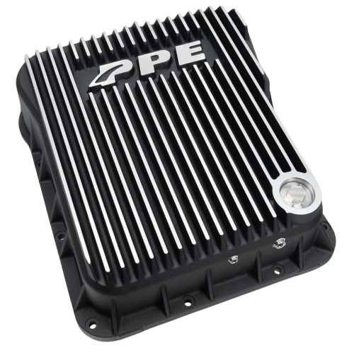 PPE Brushed Transmission Pan & Rear Diff Cover Kit For 2001-2019 GM 6.6L Duramax