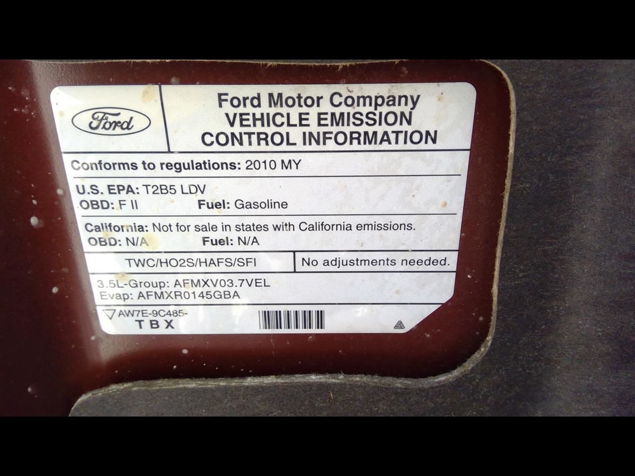 2009 – 2012 FORD FLEX Automatic Transmission 6 Speed VIN C 8th Digit FWD