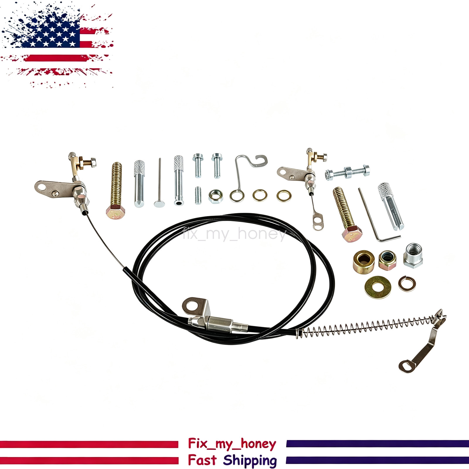 New Black Kickdown Cable Kit Fit Ford/AOD Lokar KD-2AODU E-150 F-150 E-250 F-250