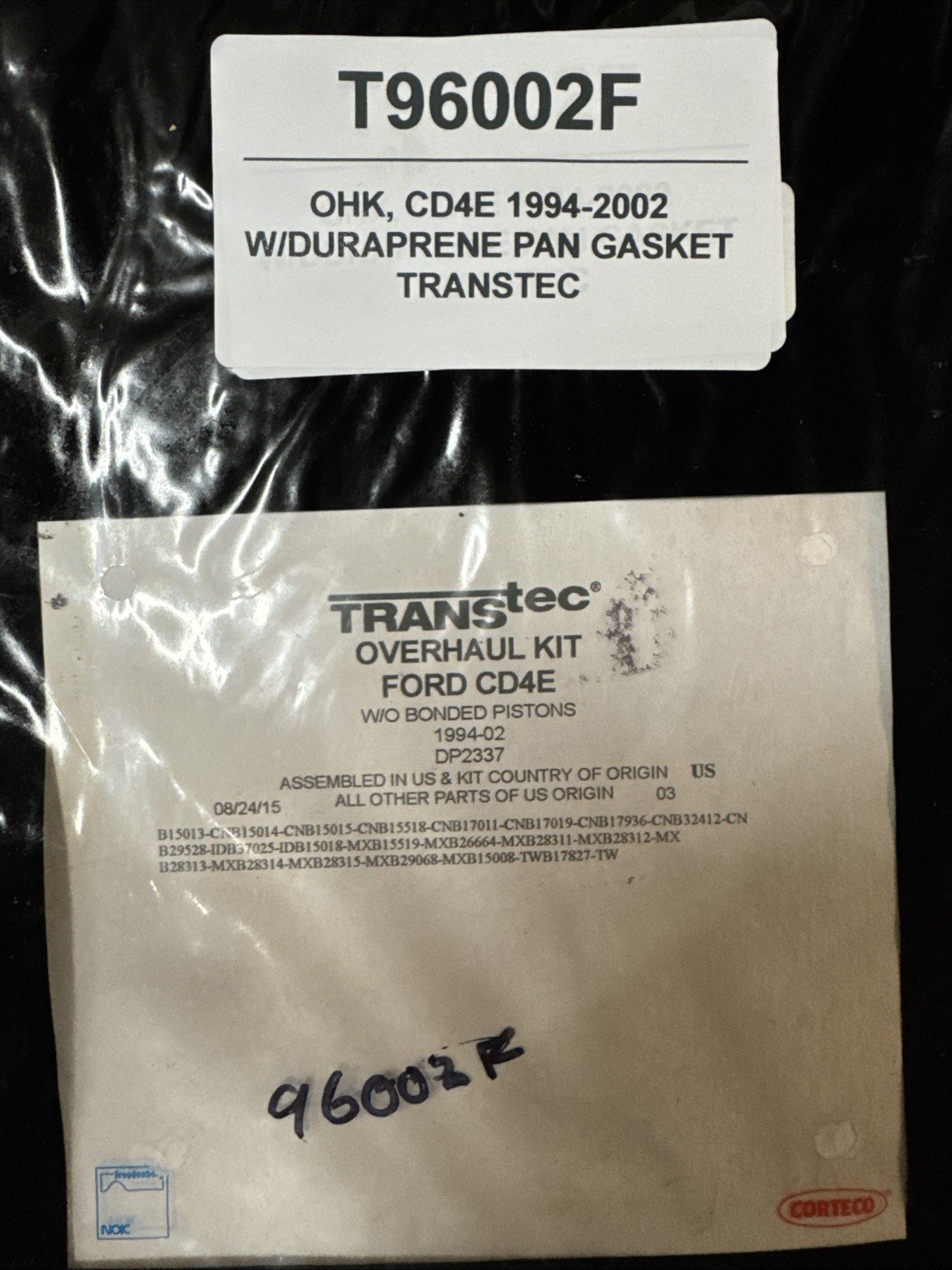 Ford CD4E New Transtec Paper Rubber Overhaul Kit For 1994-2002