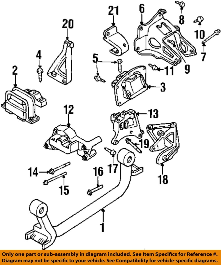 CHRYSLER OEM 95-00 Breeze Engine Engine Trans Mounting-Torsion Damper 4593289