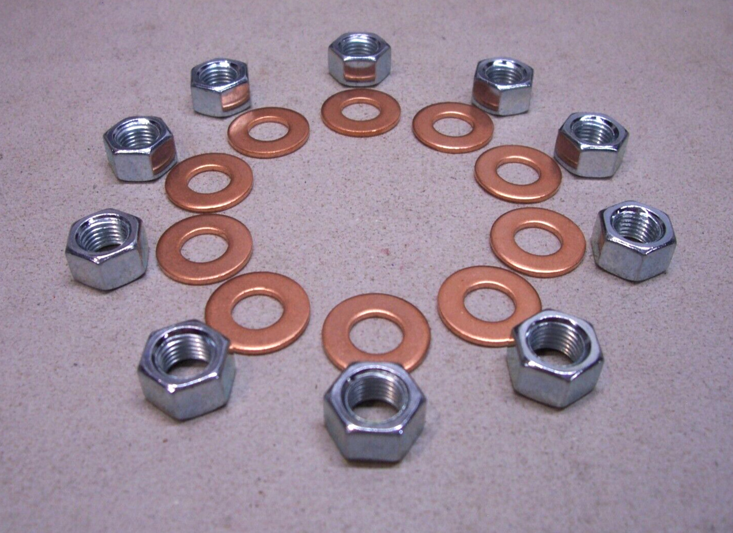 55 56 57 58 59 Chevy Differential Copper Sealing Washers n Nuts U.S.