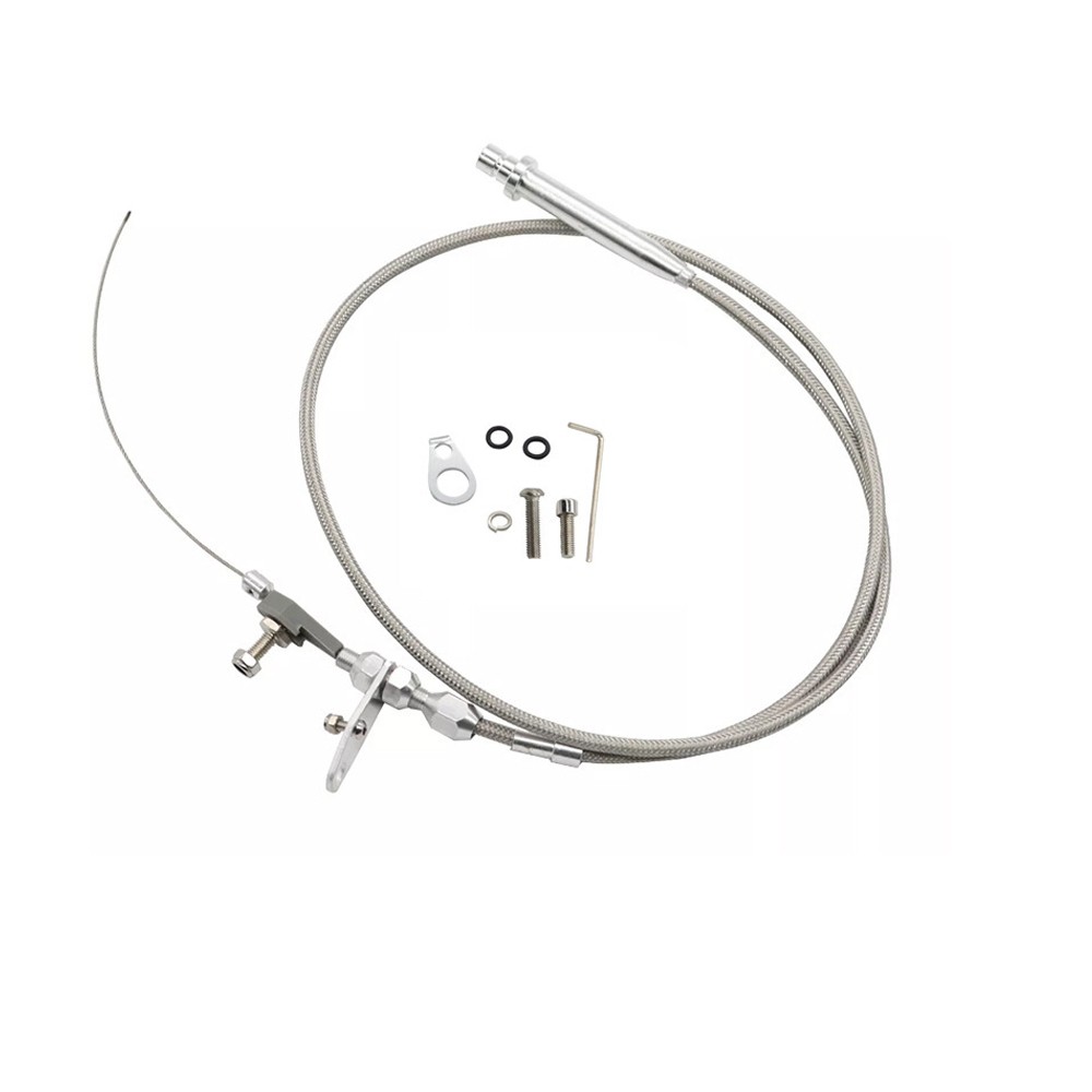 700R4 Stainless Steel Braided Transmission Kick Down Detent Cable SBC BBC for GM