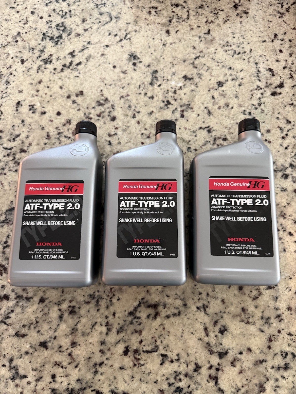 3 QTS New OEM Honda ATF Type 2.0 Automatic Transmission Fluid