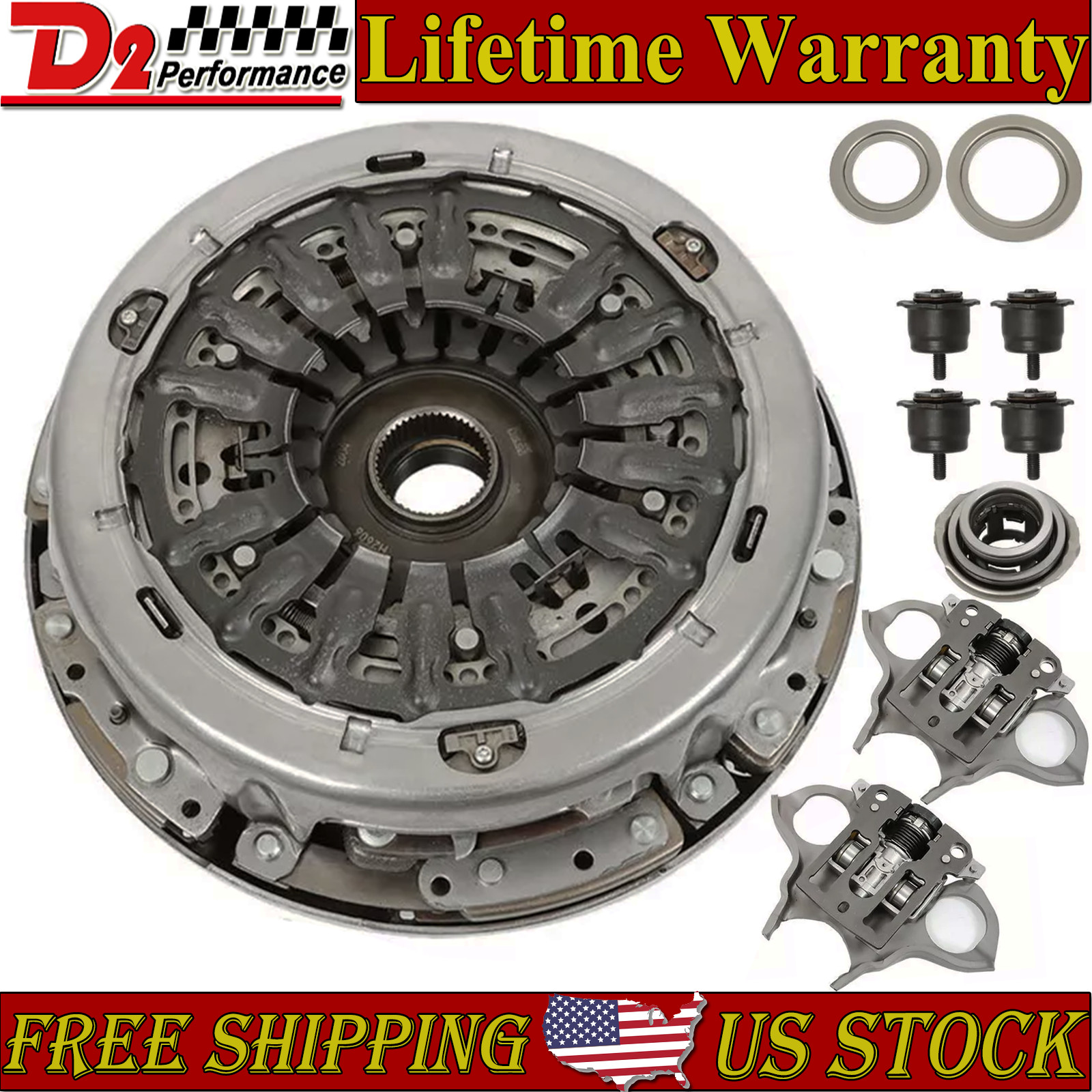 Transmission Dual Clutch Fork Kits Fits 2012-2019 Ford Focus Fiesta 6DCT250 DPS6