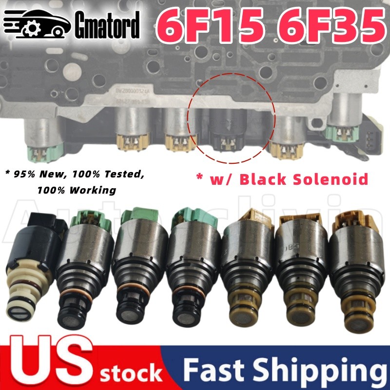 6F15 6F35 Transmission Solenoid Kit (Black Solenoid Type) for Ford Mercury Mazda