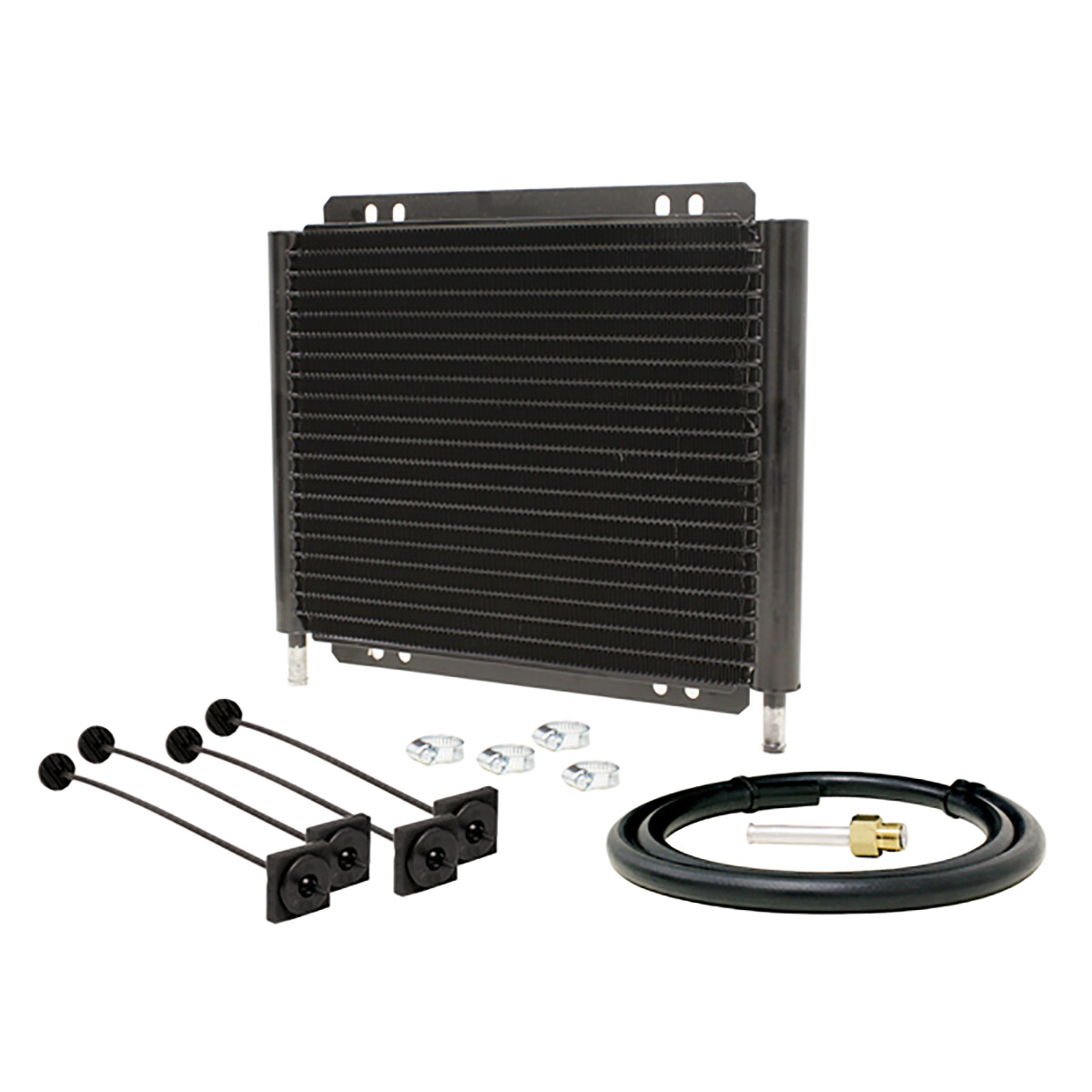 ALUMINUM EMC UNIVERSAL TRANSMISSION OIL COOLER 11″ x 8.25″ – BLACK