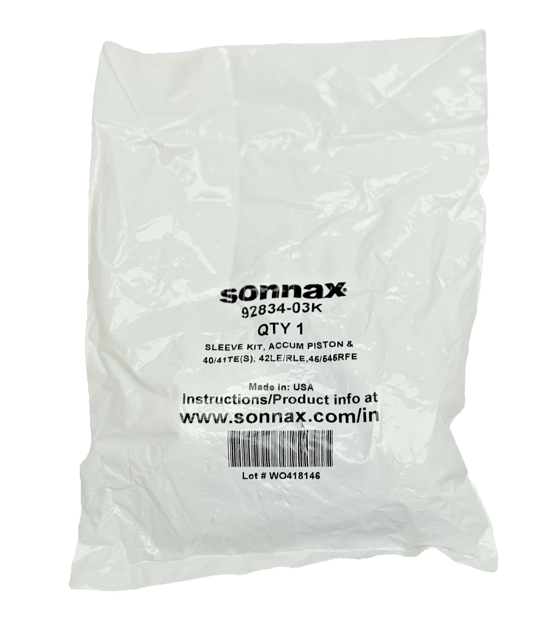 92834-03K Sonnax, Accumulator Sleeve & Piston Kit, 40/41TE, 42LE/RLE, 45/545RFE