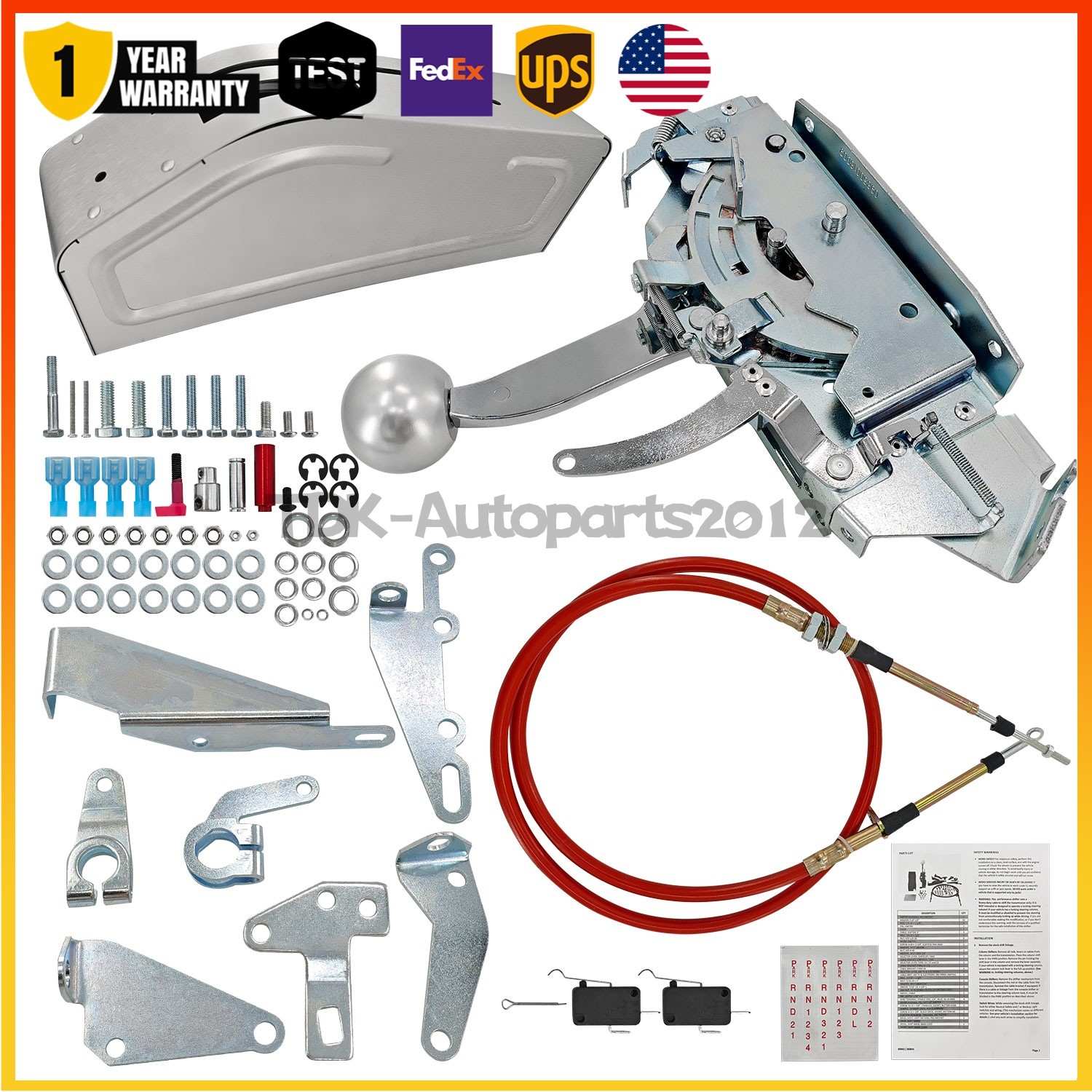 For B&M 80842 Pro Ratchet Automatic B&M Shifter for 3 & 4 Speed Transmission NEW