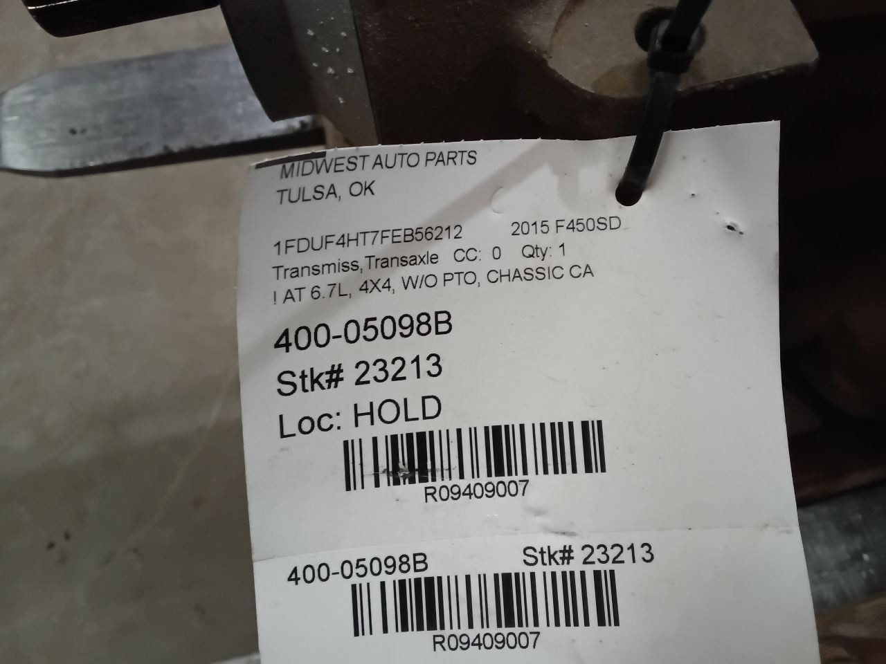 Automatic Transmission 6.7L Diesel 4WD Fits 15-16 FORD F350SD PICKUP 9409007