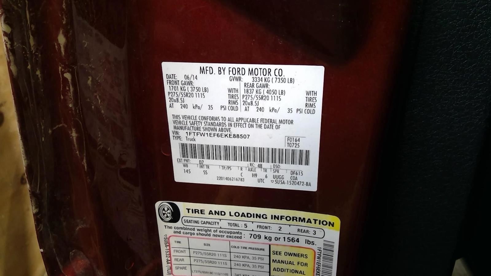 Automatic Transmission 6 Speed 6R80 5.0L Fits 11-14 FORD F150 PICKUP 1016277