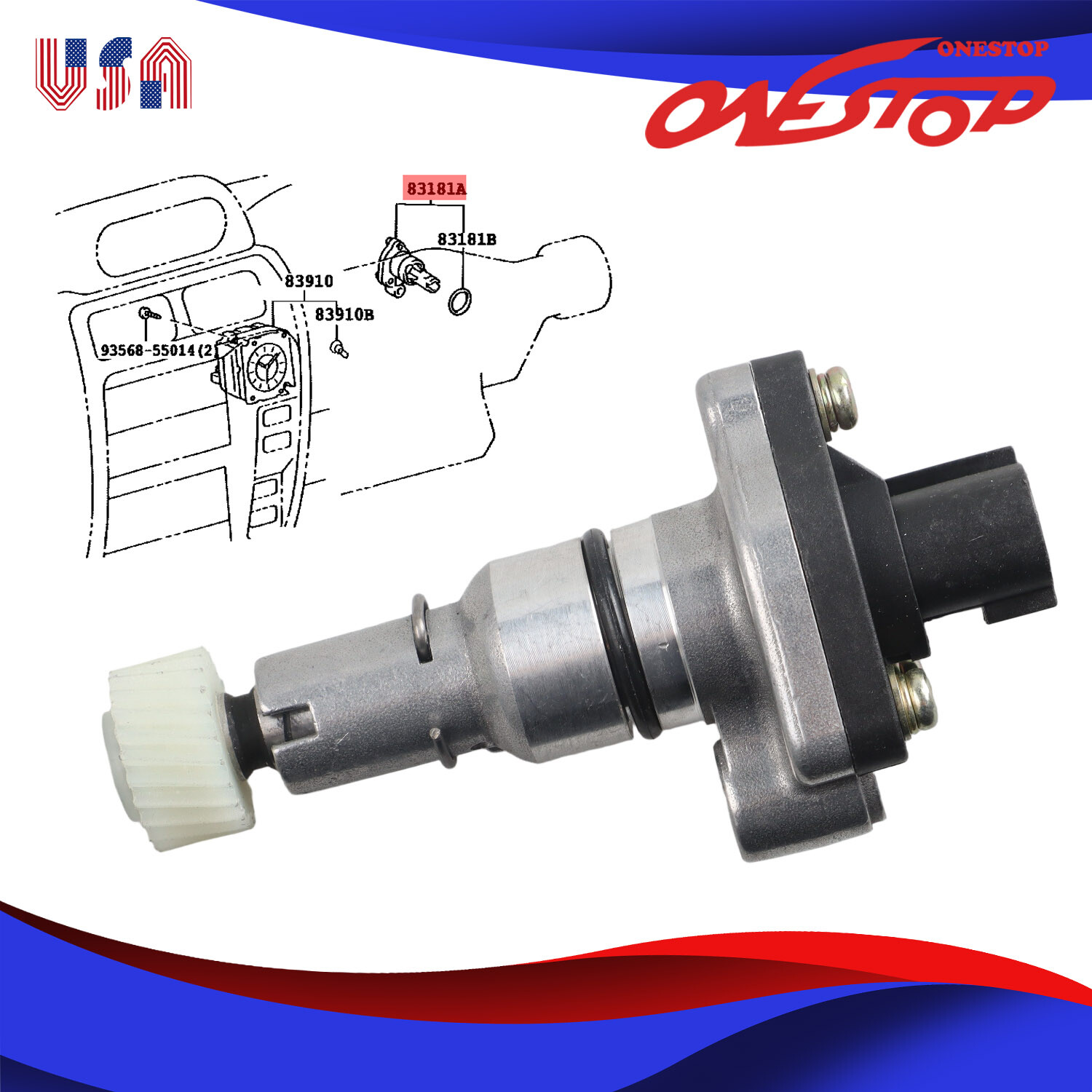 Speed Sensor Fit for 1991 1992 1993 1994 1995 1996 Toyota Mr2 L4 83181-12060