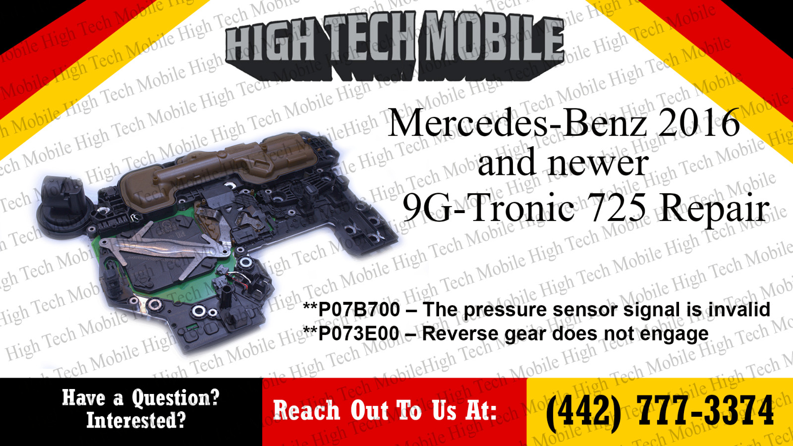 2016-2025 MERCEDES BENZ 9G P07B700 P073E00 0002704300 PRESSURE SENSOR REPAIR