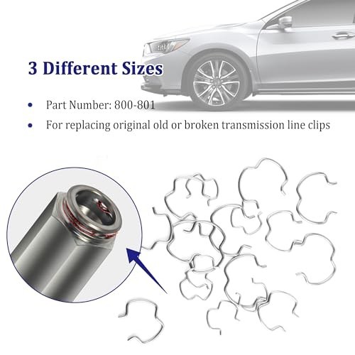 Transmission Cooler Line Clips 5/8 1/2 3/8 Inch 18 Pack Metal Retainer Clips
