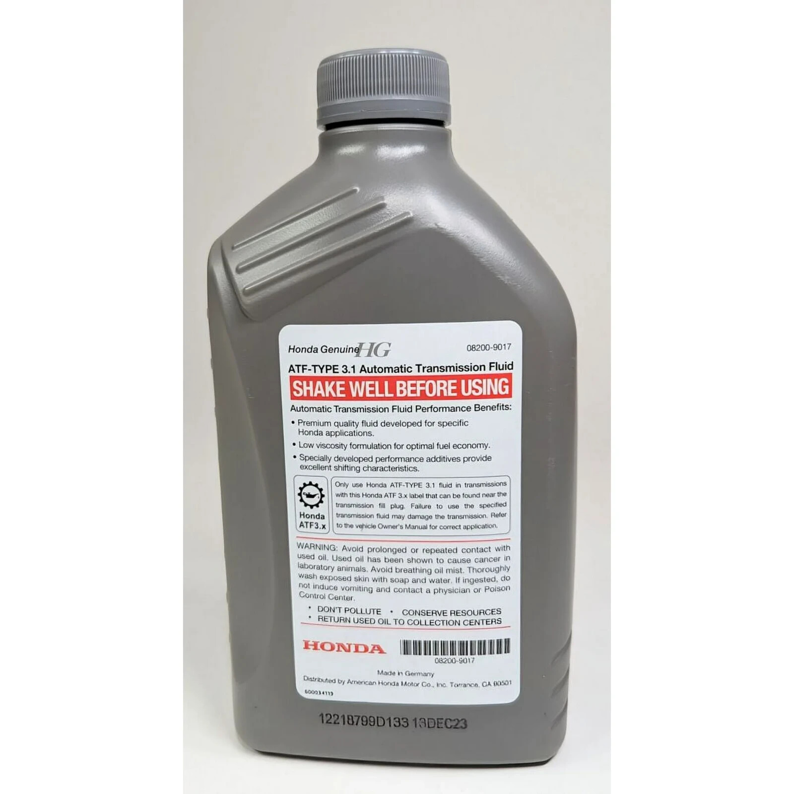 2 QTS Honda Or Acura OEM ATF Type 3.1 9SPD Automatic Transmission Fluid NEW