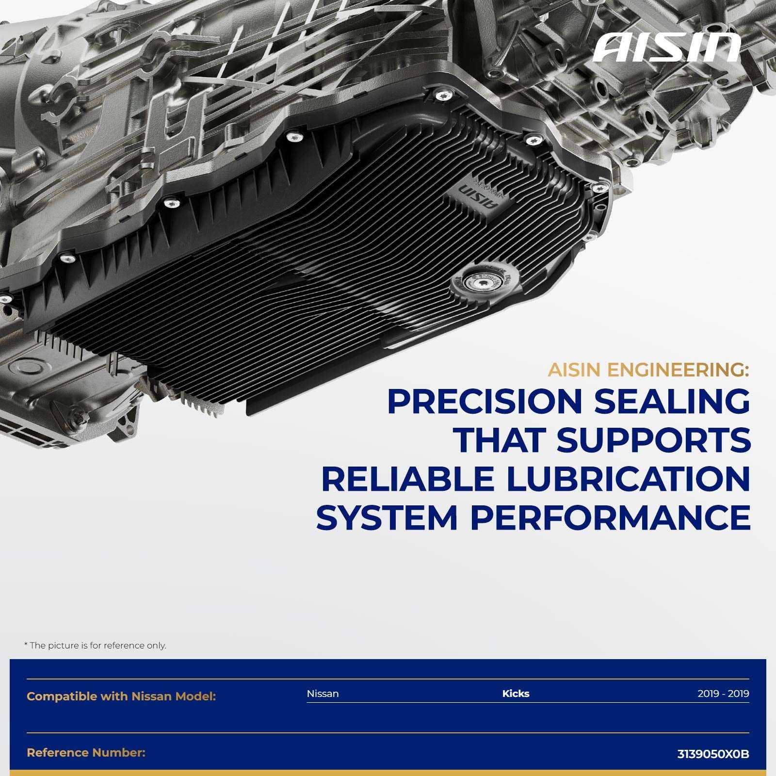 AISIN PNAN-00294 Transmision Oil Pan for Nissan Kicks 2019 L4 1.6L