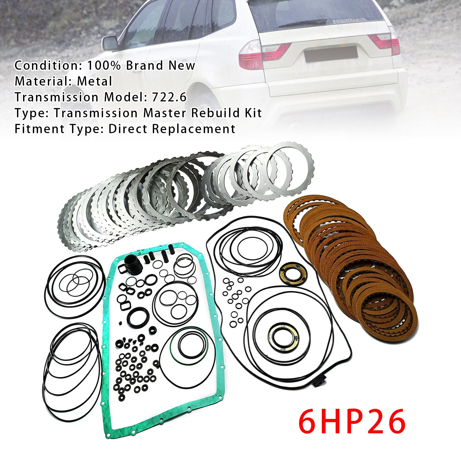 6HP26 Auto Transmission Master Rebuild Kit Overhaul Clutch Plates Fit For BMW