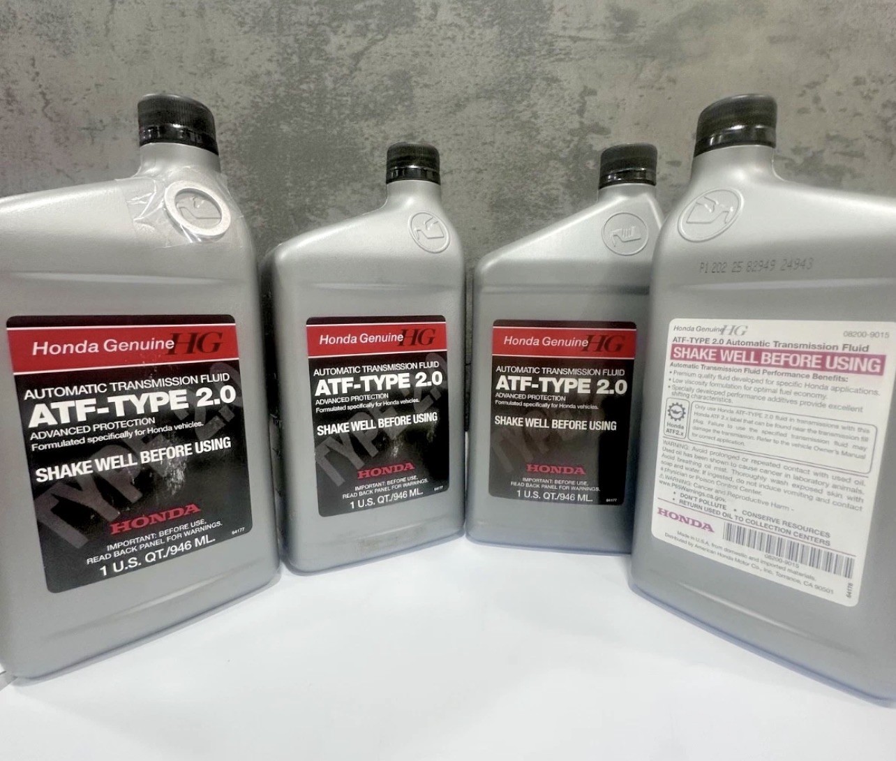 4 QTS Honda OEM ATF Type 2.0 Automatic Transmission Fluid. New. Washer included.