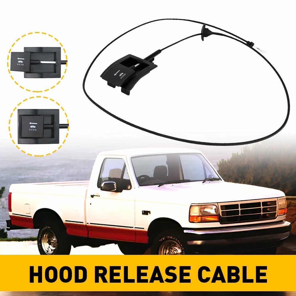 Hood Release Cable & Pull Handle For 1992-1997 Trucks F-Series Bronco & 912-042