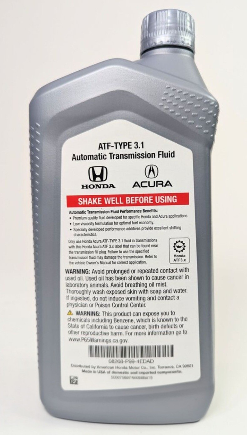 4x QTS Honda Acura OEM ATF Type 3.1 9SPD NEW! Automatic Transmission Fluid