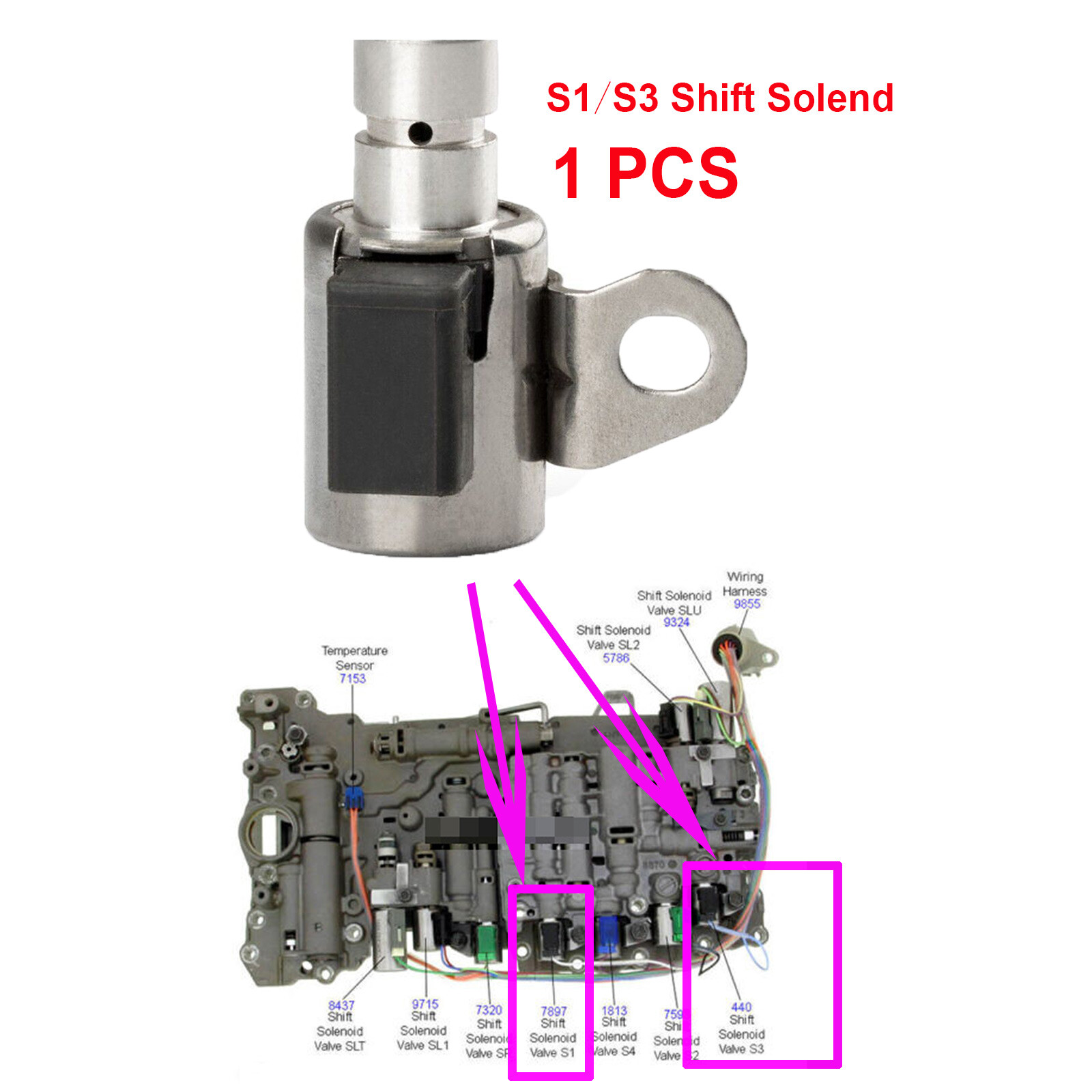 OEM Transmission S1/S3 Shift Solenoid 35240-50030 for Toyota Tundra Lexus