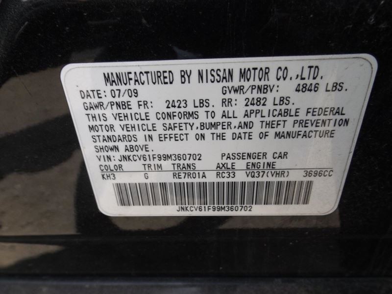 Automatic Transmission 7 Speed Sedan AWD Fits 09 INFINITI G37 1577005