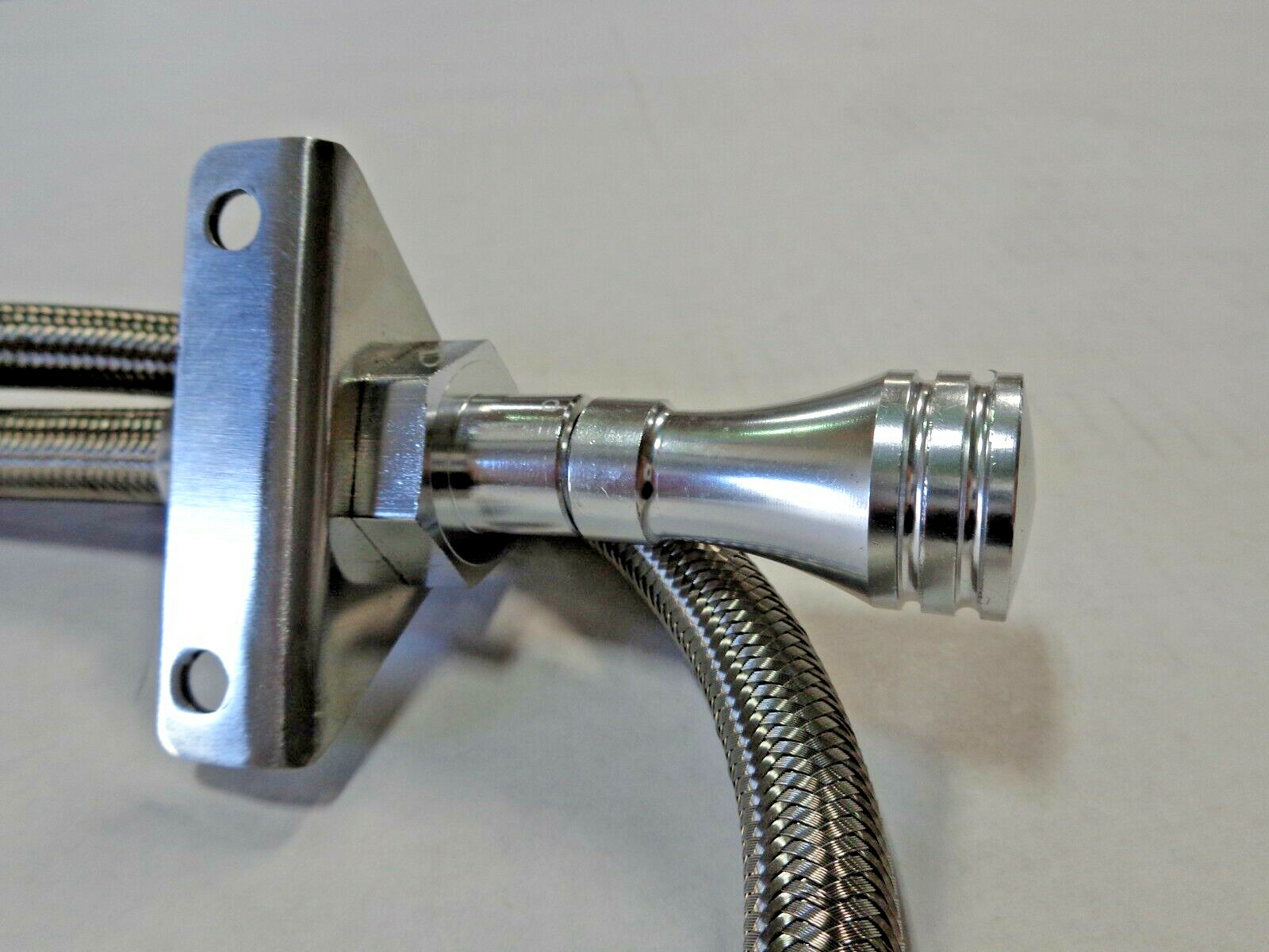 Ford AOD Flexible Stainless Steel Braided Transmission Dipstick Billet Aluminum