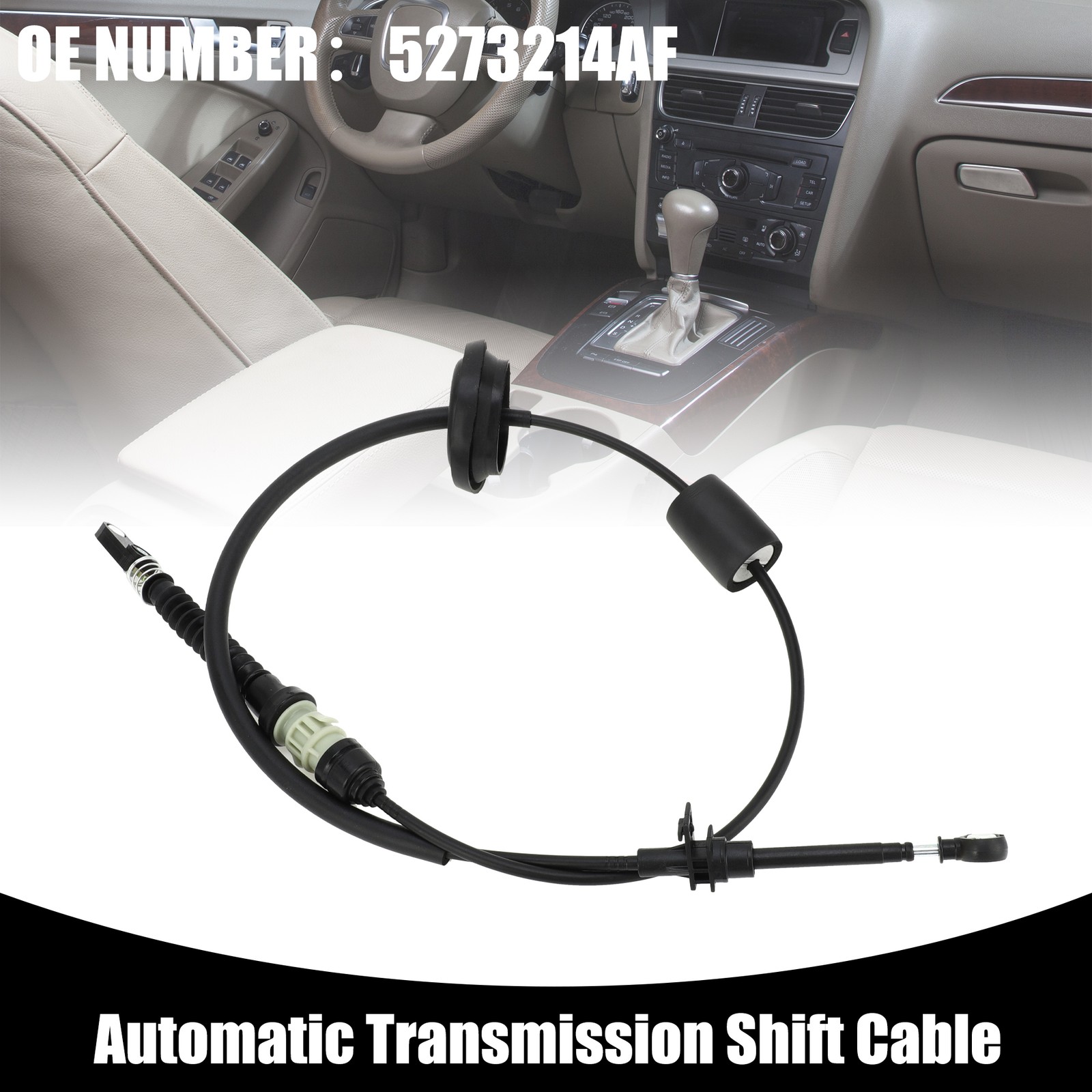 Gear Shift Control Cable NO.5273214AF for Chrysler 200 2011-2014 Metal Black