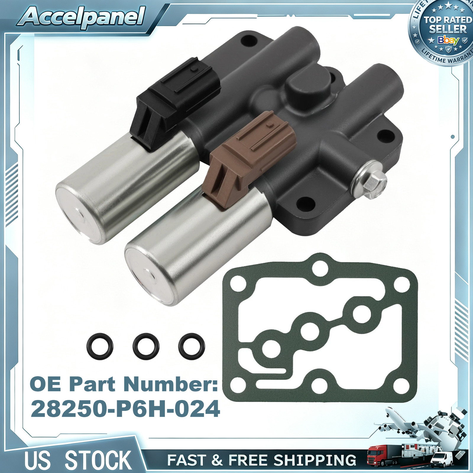 NEW 28250-P6H-024 For Honda Accord 97-07 Transmission Dual Linear Shift Solenoid