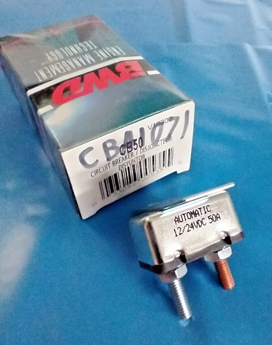 Universal Circuit Breaker-Automatic 12V/24VDC, 50A BWD AUTOMOTIVE CB50