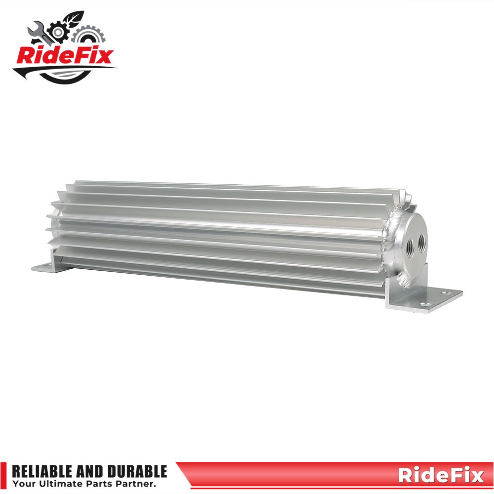 Dual Pass Aluminum Finned Transmission Oil Cooler 12″ For Hot Rod Cars Universal