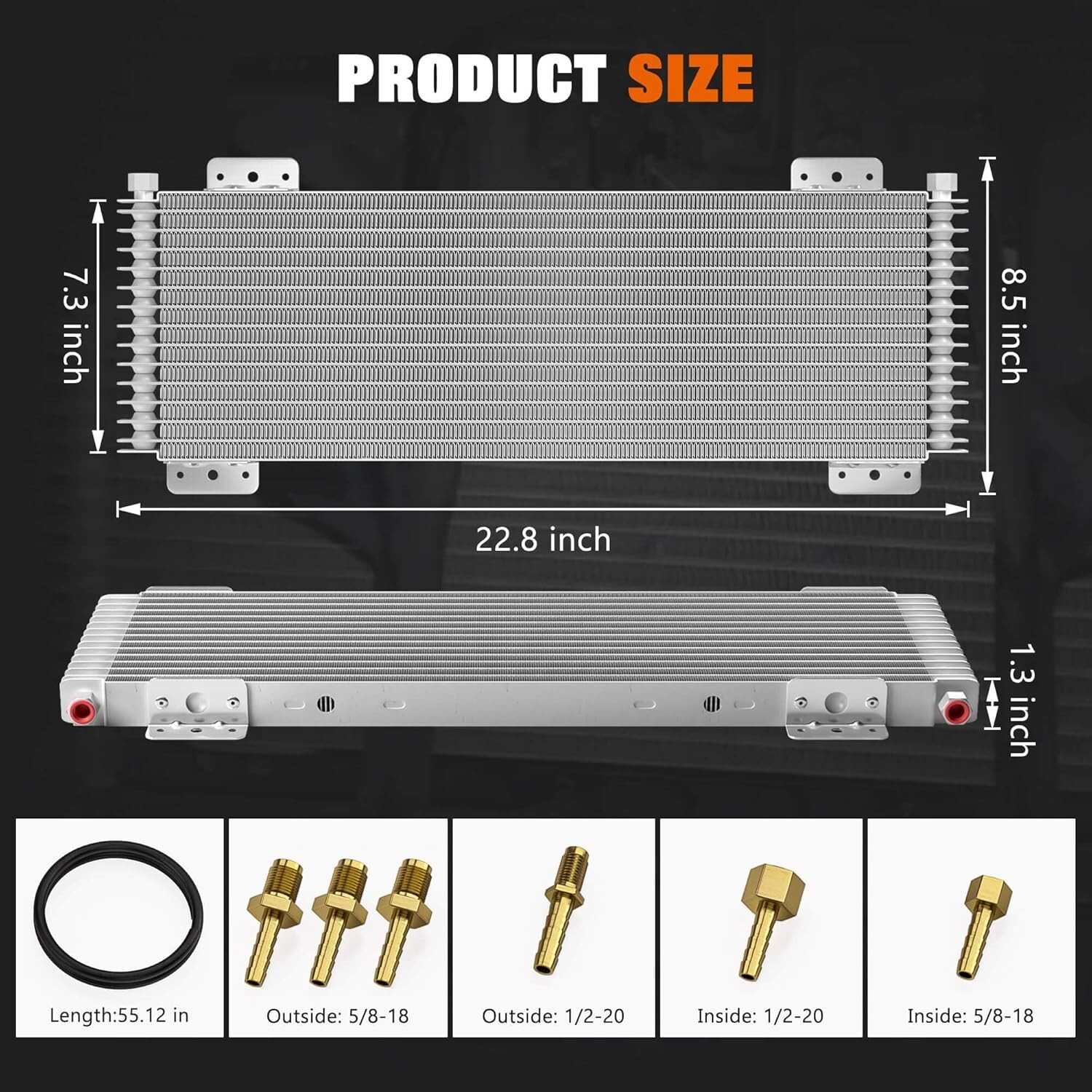 Transmission Oil Cooler Kit Low Pressure Drop 40k GVW Max 40,000 LPD47391