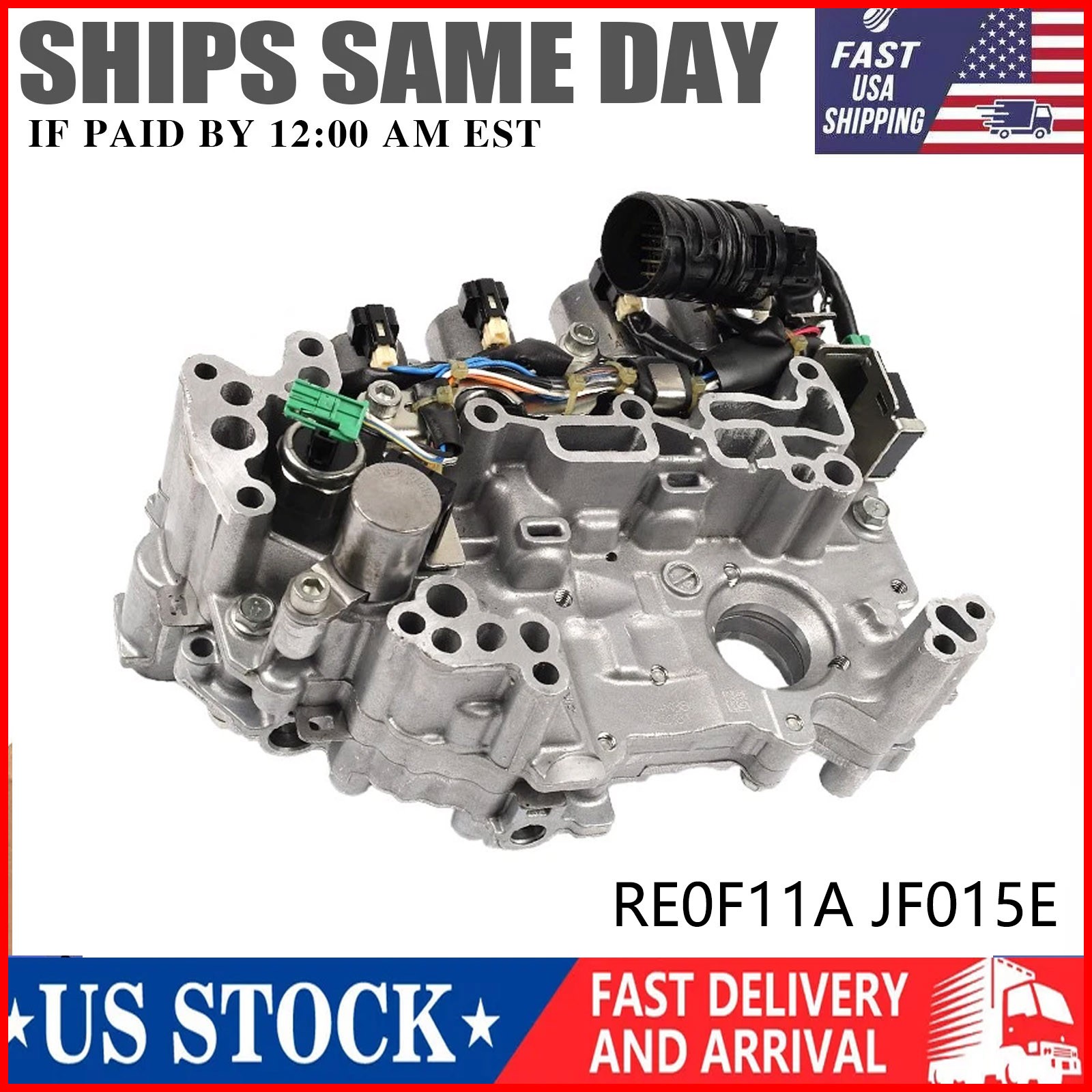 OEM RE0F11A JF015E CVT Valve Body W/ Solenoids For 13-16 Nissan Sentra 1.8L