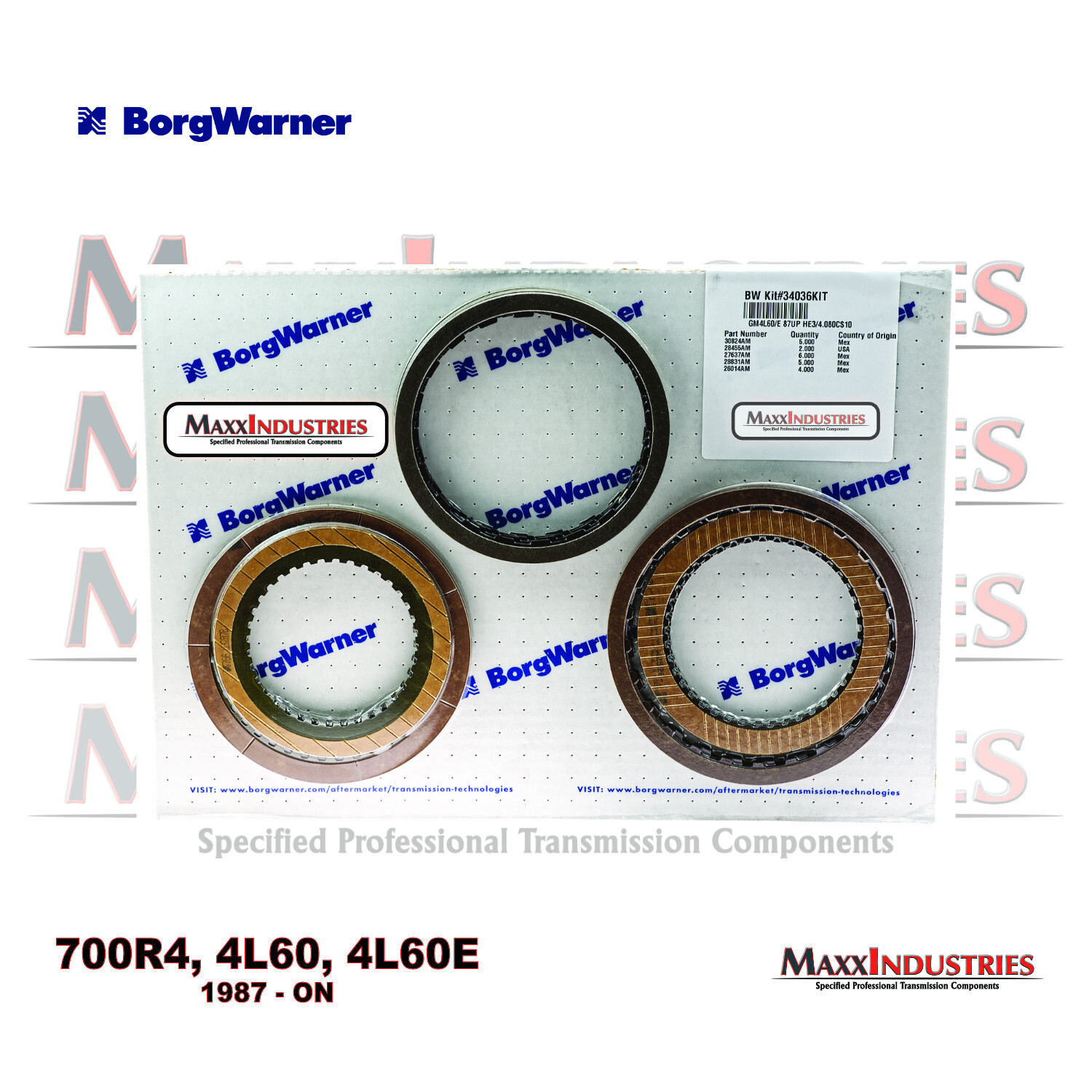 1997-03 4L60E Transmission Rebuild Kit for 1997-2003 GM BorgWarner Alto Raybesto