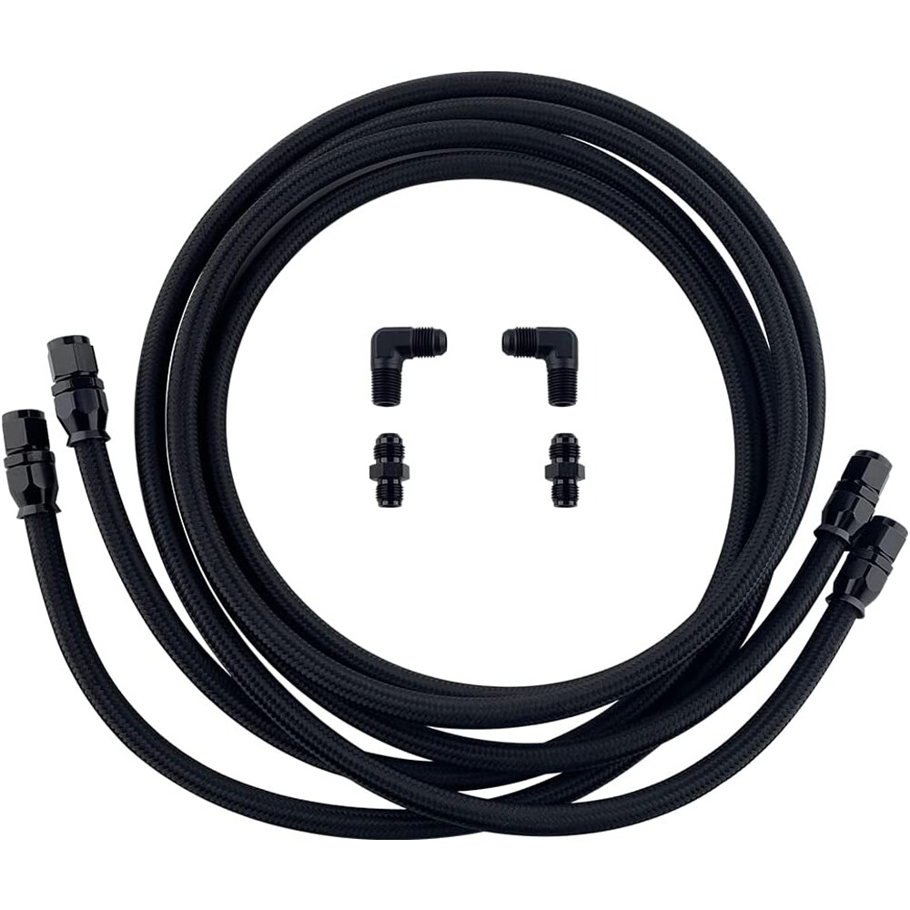 For GM 4L60E 4L65E TH350 TH400 Automatic Transmission Cooler 6AN Hose Line Kit