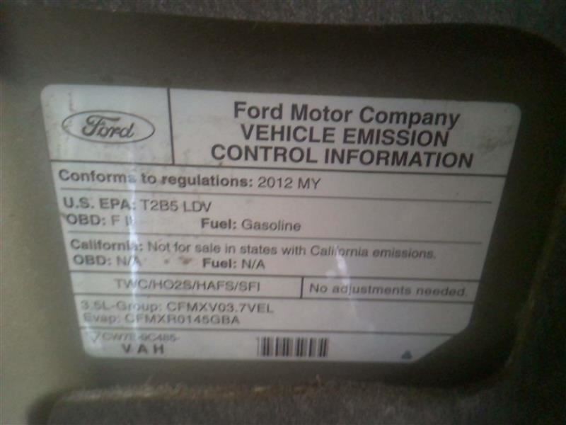 Automatic Transmission From 2012 Ford Taurus AA8P-7000-HC 6F50