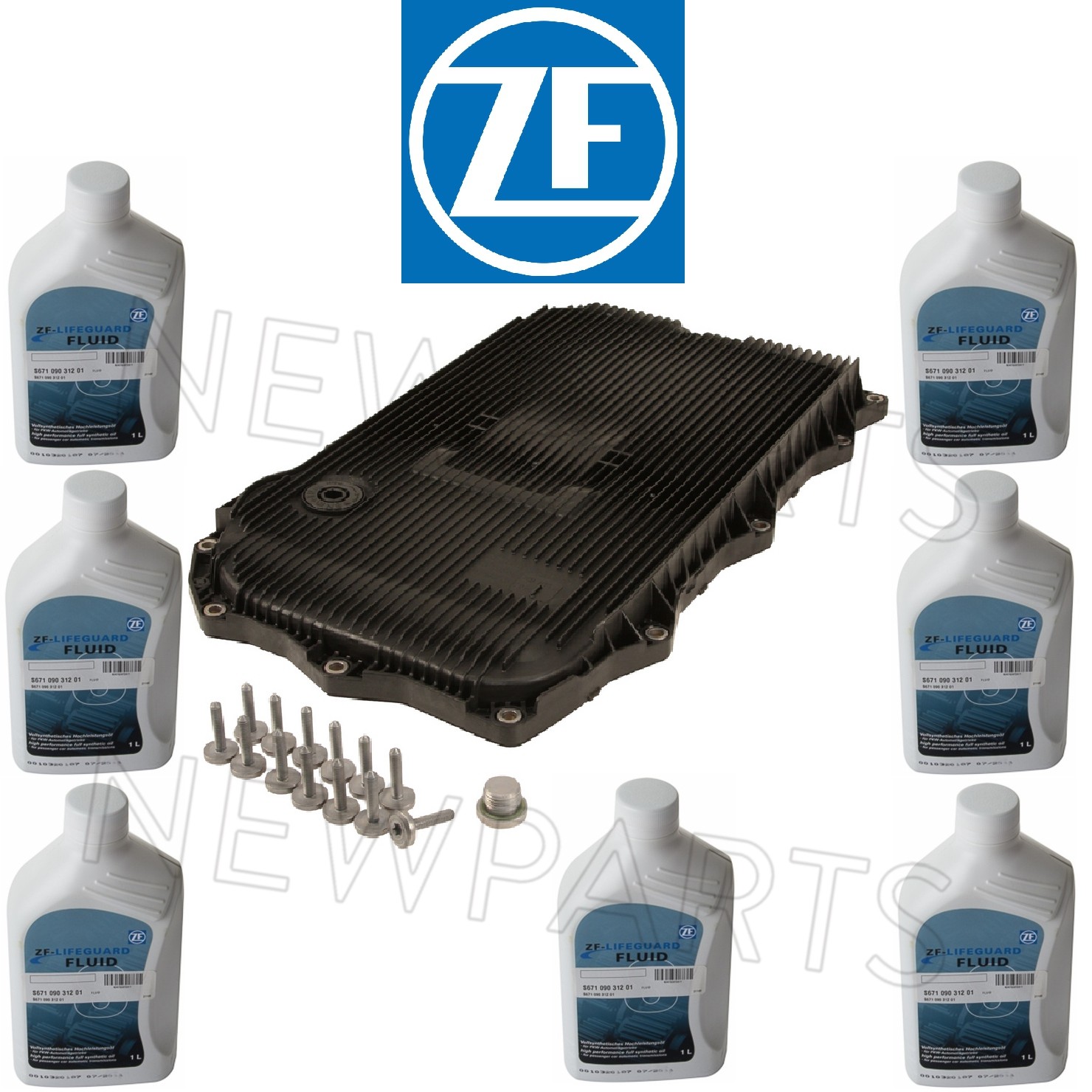 For BMW 8HP Auto Trans Service Kit Oil Pan &Filter Kit Gasket Plugs 7L Fluid ATF