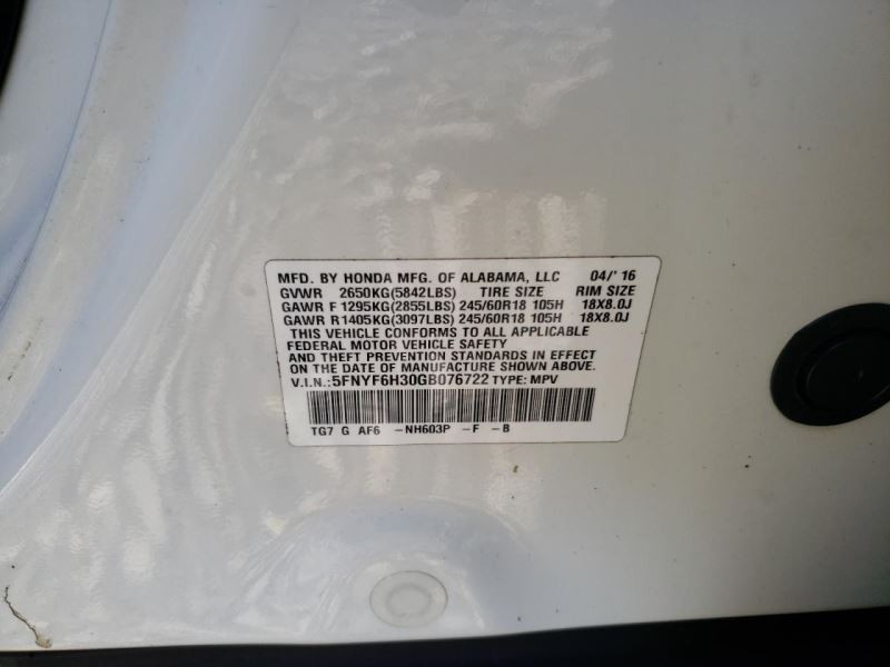 Transfer Case Automatic Transmission 6 Speed Fits 16-19 PILOT 1626592