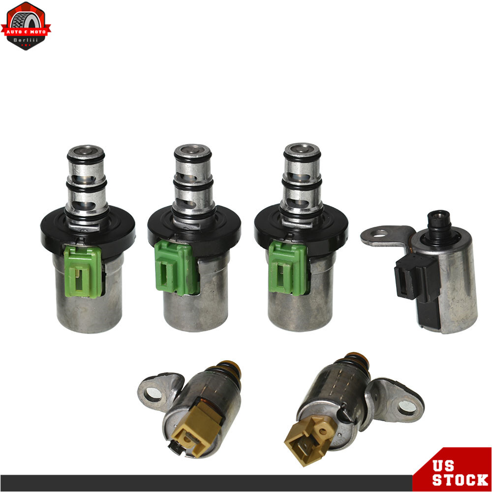 6Pcs Transmission Solenoid 4F27E for 2000-2012 Ford Focus Fiesta Mazda 1.6L 2.0L